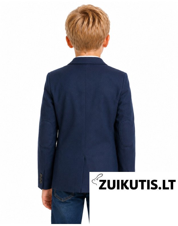 116-152 cm klasikinis mėlynas siaurintas &scaron;varkas vaikinams į mokyklą SLIM 2