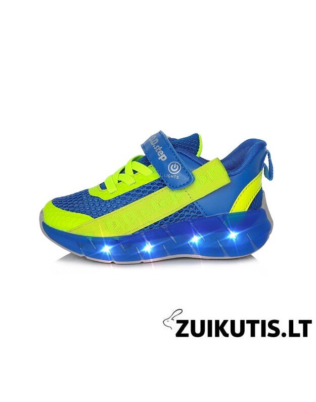 Mėlyni sportiniai LED batai 24-29 d. F61297AM
