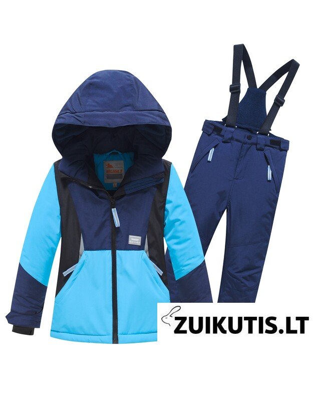 Mėlynas 2 dalių Valianly žieminis kombinezonas 116-146 Mėlynas 2 dalių Valianly žieminis kombinezonas 116-146