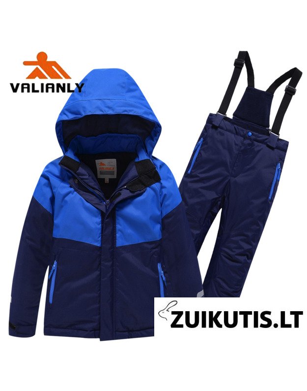 Mėlynas 2 dalių žieminis VALIANLY kombinezonas 110-140 Mėlynas 2 dalių žieminis VALIANLY kombinezonas 110-140