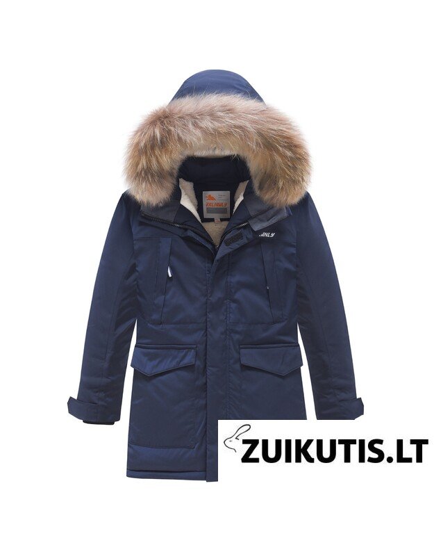 Valianly tamsiai mėlyna žieminė striukė/paltas berniukui 9441_116-146 Valianly tamsiai mėlyna žieminė striukė/paltas berniukui 9441_116-146