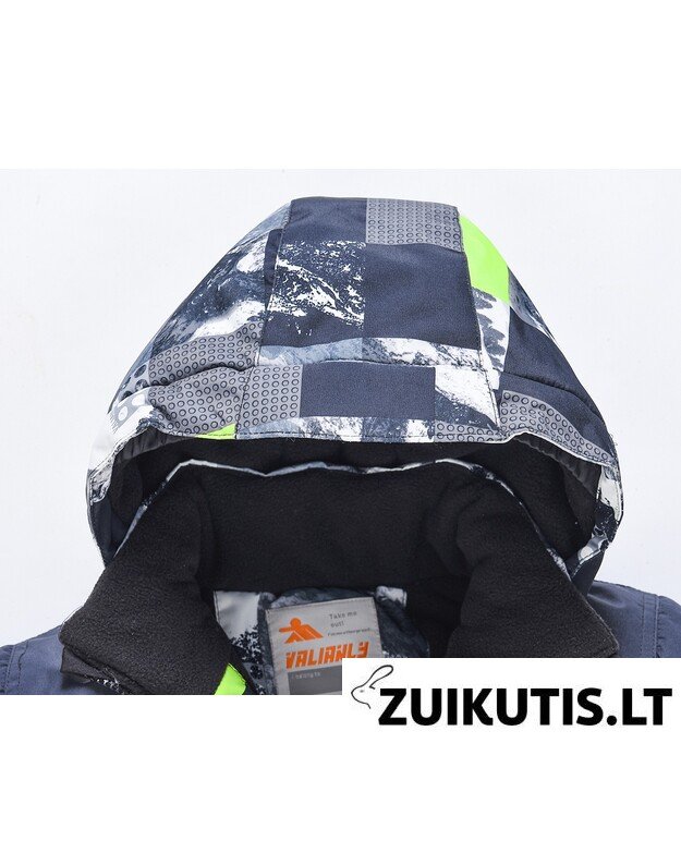 Pilkas 2 dalių Valianly žieminis kombinezonas 128-158 7