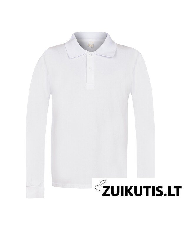 Balti POLO mar&scaron;kinėliai ilgomis rankovėmis 128-152 d. 1