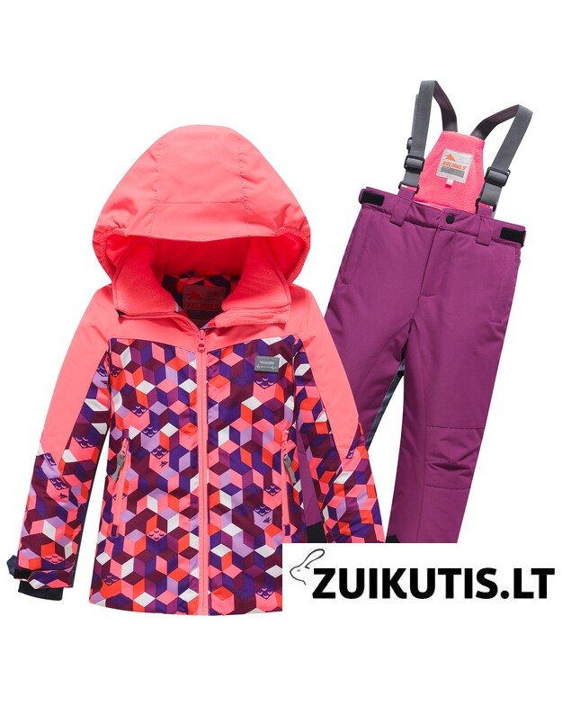 Violetinis 2 dalių Valianly žieminis kombinezonas 116-146 Violetinis 2 dalių Valianly žieminis kombinezonas 116-146