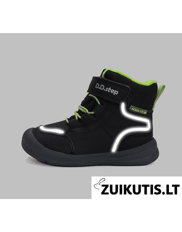 Juodi vandeniui atsparūs batai 22-27 d. P104-62468B