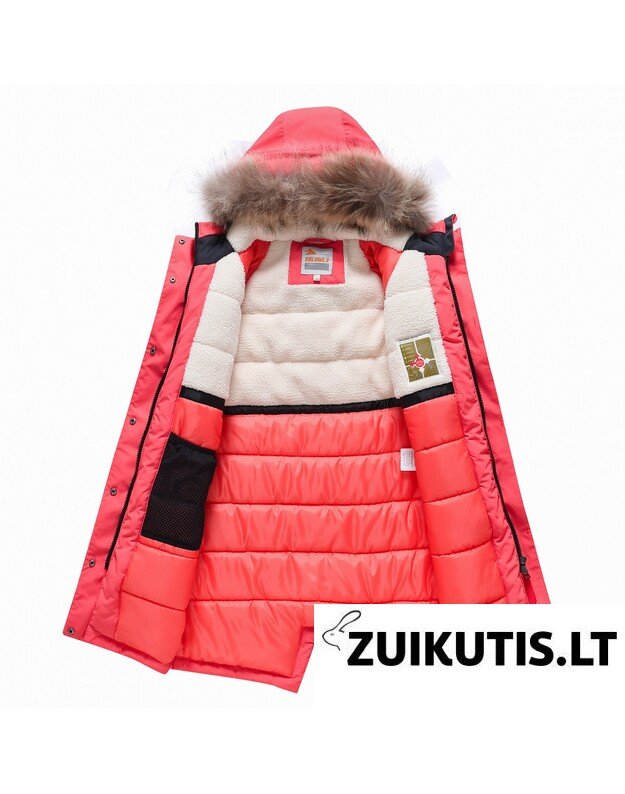 Valianly smėlio spalvos žieminė striukė/paltas mergaitei 9342_140-170 1