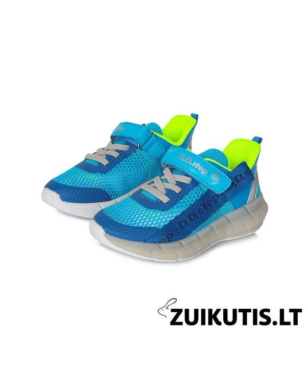 Mėlyni sportiniai LED batai 24-29 d. F61297M