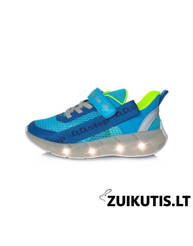 Mėlyni sportiniai LED batai 30-35 d. F61297L
