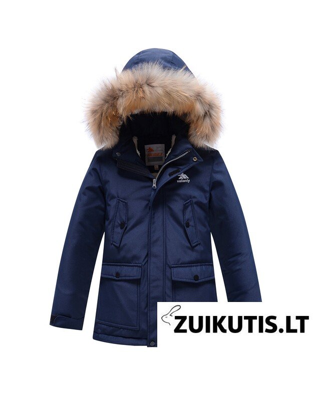 Valianly tamsiai mėlyna žieminė striukė/paltas berniukui 9237_128-146