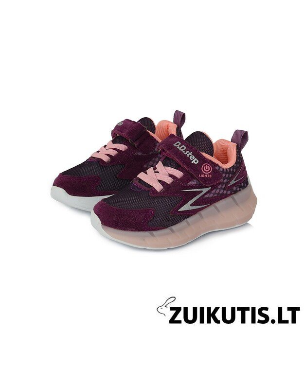 Violetiniai sportiniai LED batai 24-29 d. F61275EM